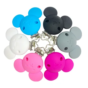 

1Pcs 2020 New Cute Nursing Teething Toy Silicone Clip Pacifer Clips Accessories DIY Baby Dummy Chain Nipple Holder Soother