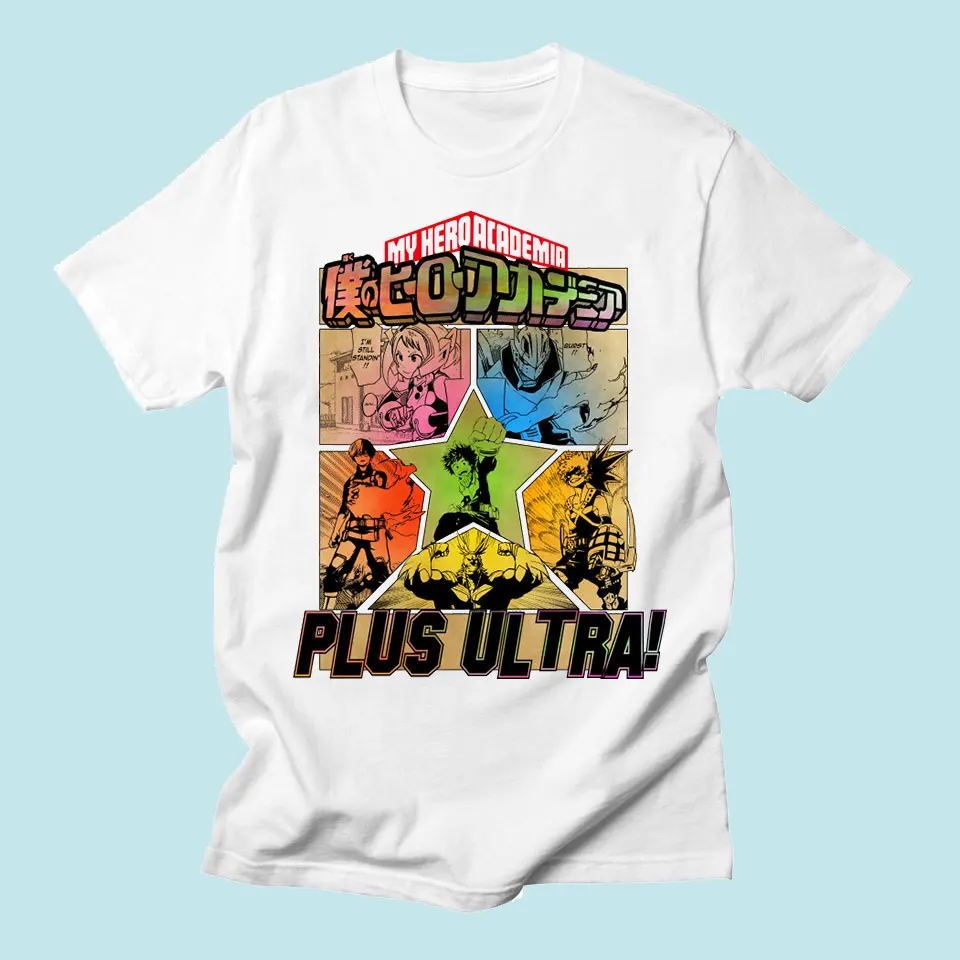 

My Hero Academia Tshirt Men Funny Print Anime Brand Fashion Streetwear Tops Summer Style Harajuku Casual Hip Hop Tee Shirt Homme