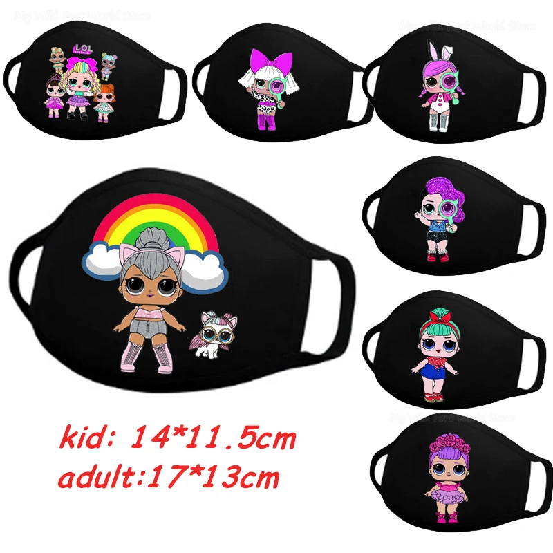 Tasa de descuento LOL Surprise-mascarillas para niños y niñas, Máscaras faciales de algodón lavables y reutilizables con dibujos animados, regalo para chico kjQlMO0g0Ka