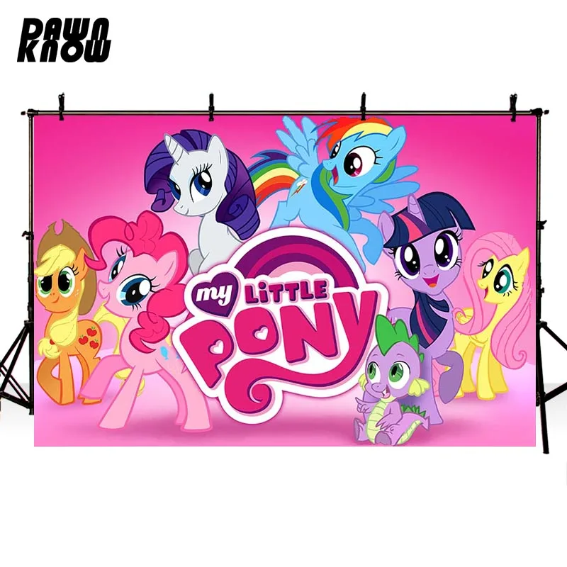 DAWNKNOW Unicorn Vinyl Photography Background For Baby My Little Pony Photo Shoot Backdrop Wedding Studio lv483 | Электроника