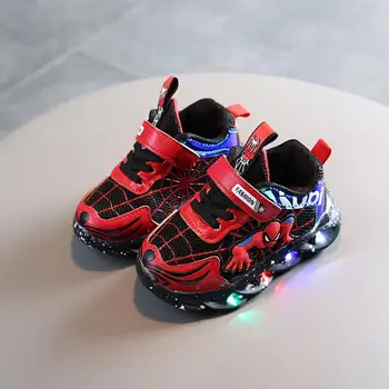 

Spring and autumn children luminous shoes boys and girls running shoes baby flash single LED lights sneakers