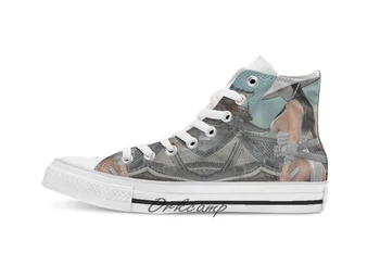 

Samurai Custom Casual High Top lace-up Canvas shoes sneakers Drop shipping