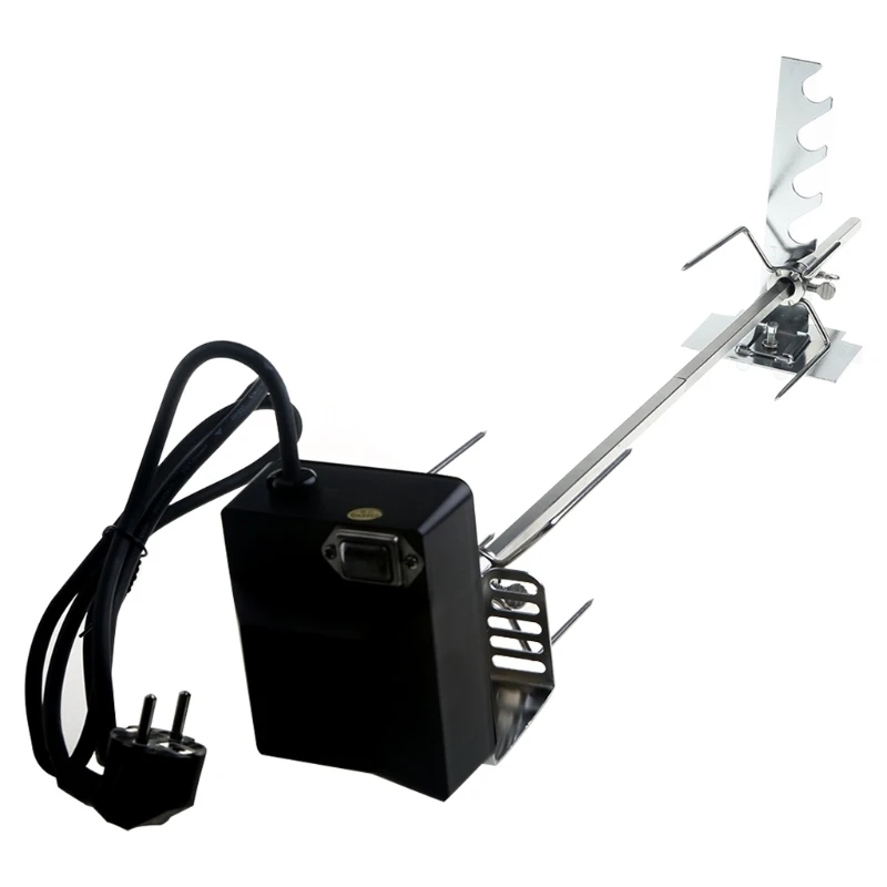 Universal Automatic Grill Rotisserie with 4W Electric Motor BBQ Bracket Roaster Spit Rod Fork Holders bbq