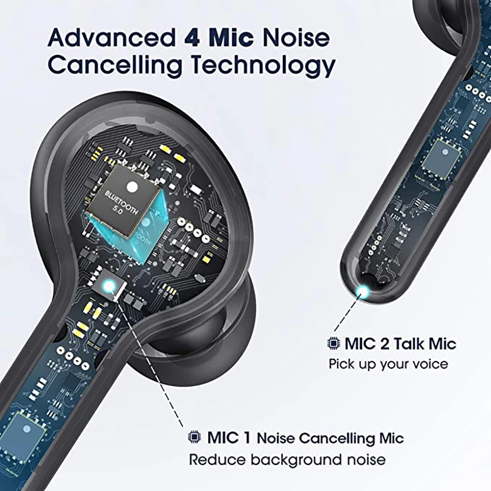 R22 Wireless Earbuds TWS 5.1 Bluetooth Earphone Wireless Headset Led Display IPX8 Waterproof 40 Hours HiFi Premium Sound Noise