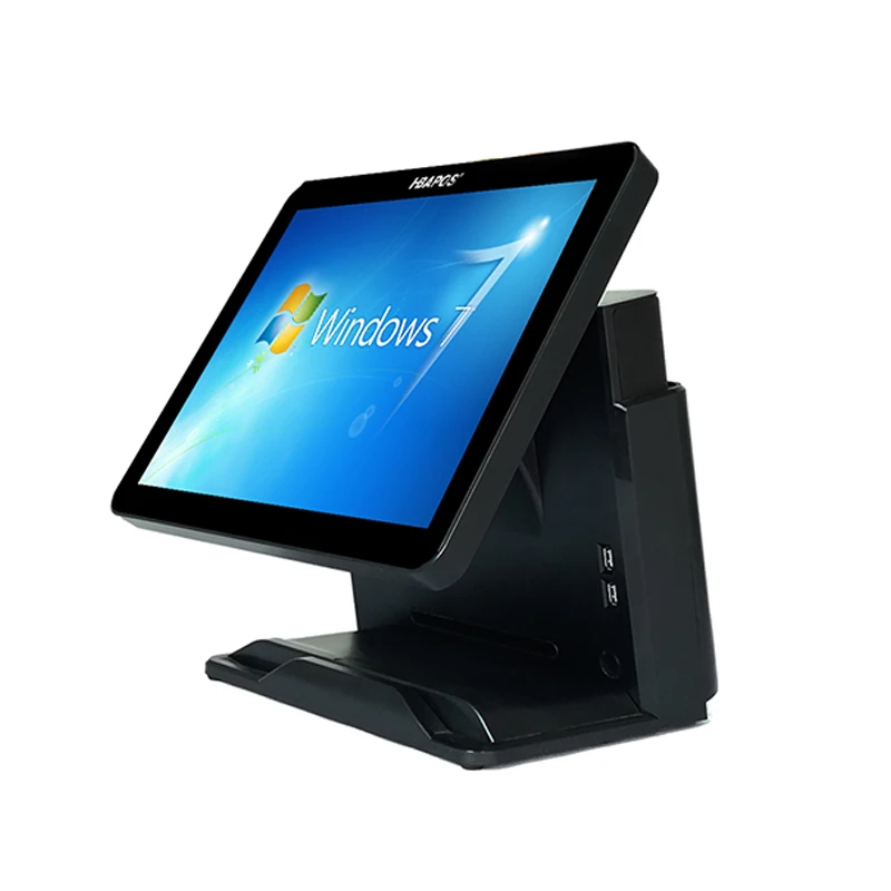 US $279.96 15 inch retail pos terminal windows pos terminal system for restaurants touch screen monitor food ordering cash register