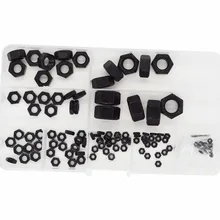 Din934 Black Hex Nut Metric Thread Hexagon Nut Carbon Steel Assortment Kit M2 M2.5 M3 M4 M5 M6 M8 M10 M12