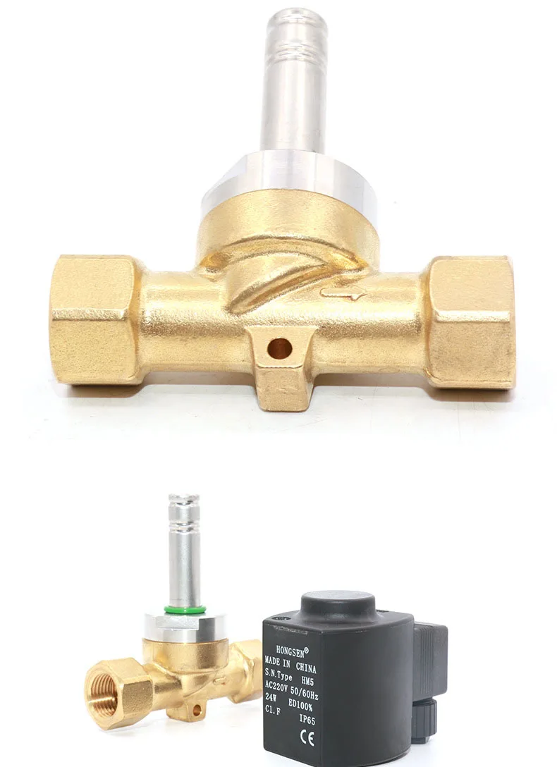 1/2" Hochfrequenz CO2 Magnetventil DN15 Messing Einwegsteuerschalter Ventil Wasserventil AC220V – Detail 2