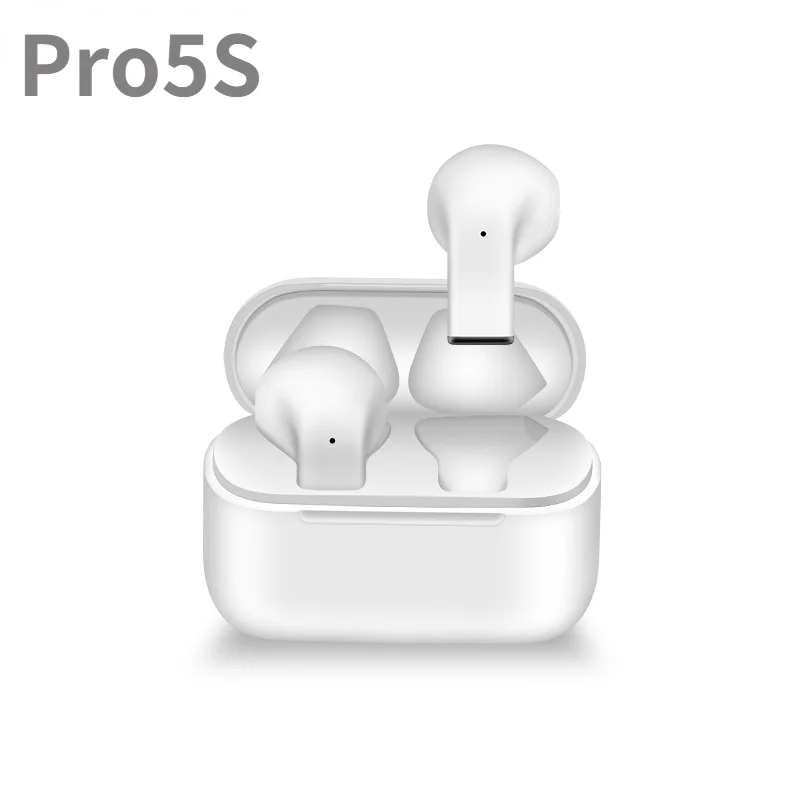 Беспроводные наушники New Pro 5S TWS гарнитура HiFi Stereo IPX 6 водонепроницаемая и