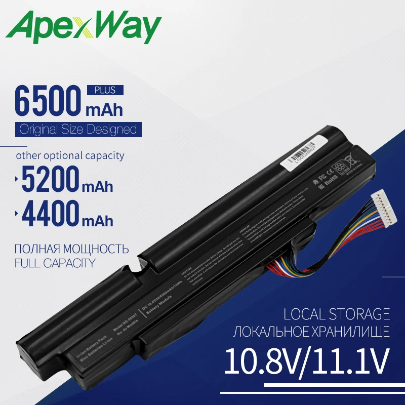 

Apexway 6 Cells Laptop Battery For Acer Aspire TimelineX 4830TG 5830T 3830TG 4830T 5830TG 3830T 3INR18/65-2 AS11A3E AS11A5E
