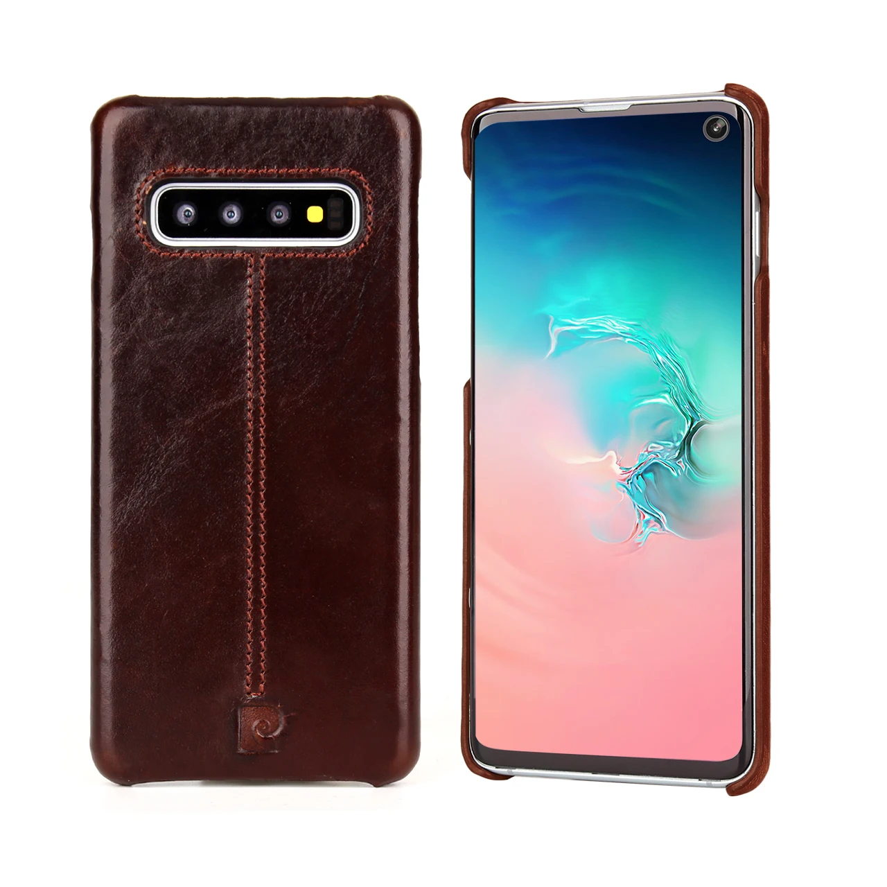 Для samsung Galaxy S10 Tpu+ натуральная кожа прошитая кожаная задняя крышка ультра тонкий подходит против царапин противоударный защитный чехол