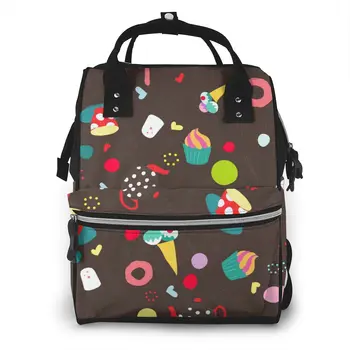 

Sweets Dessert Diaper Bag Mummy Maternity Baby Bags Travel Baby Nappy Changing Backpack Women Stroller Organizer