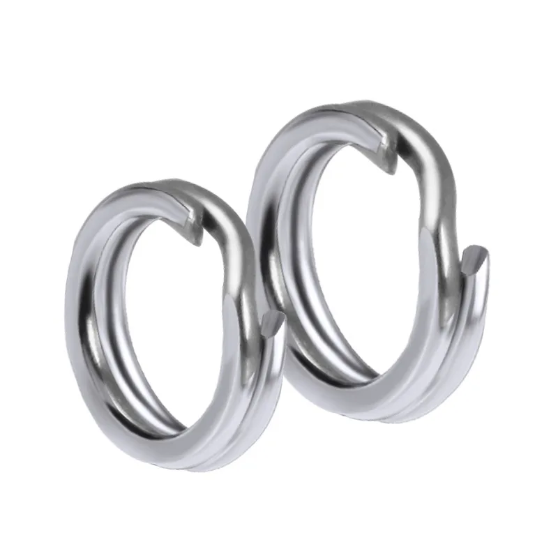 

New 100pcs 304 Stainless Steel Connector Fishing Split Rings Swivel Double Circle Round Snap Lure Open Carp Fishing Accessories