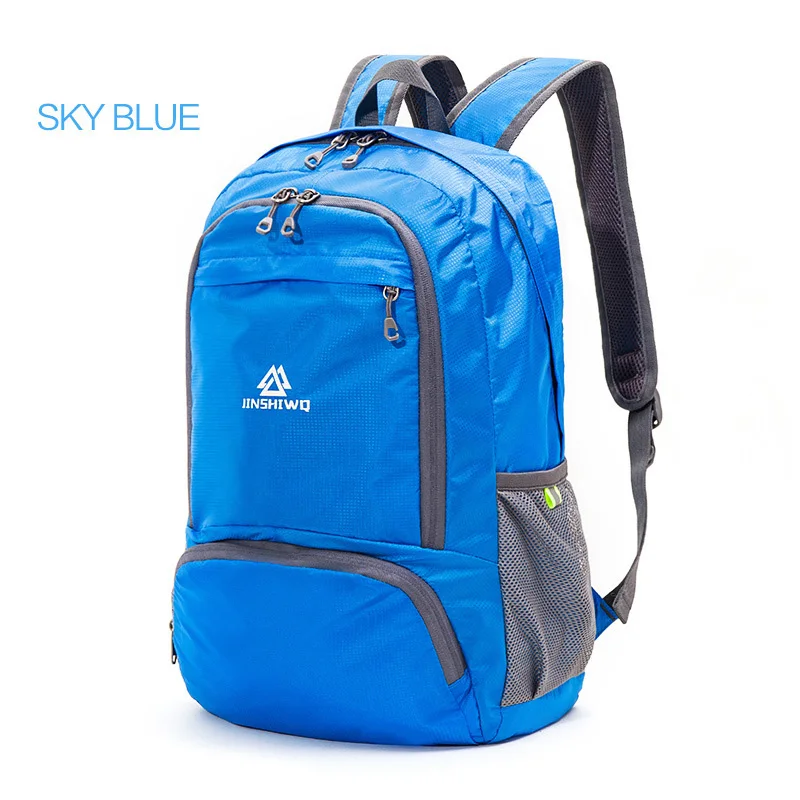 Складной Водонепроницаемый рюкзак уличный походный раскладной легкая сумка спортивная альпинистская сумка рюкзак для фитнеса - Цвет: Белый цвет