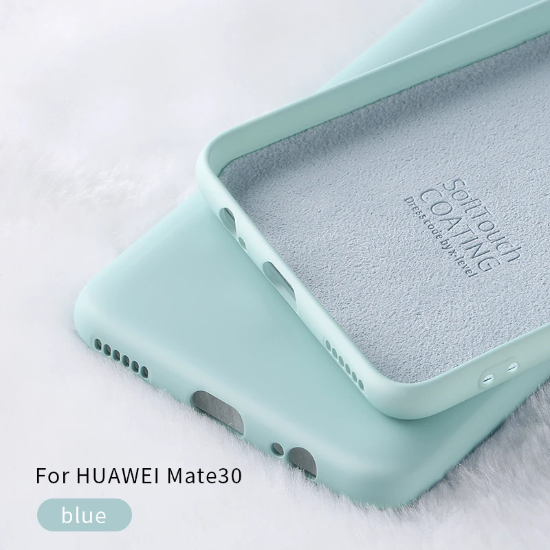 X-level жидкий силиконовый чехол для huawei Mate30 Pro Honor 20 Pro Se 9x8 s V20 Nova 5i Pro мягкий гелевый резиновый Тонкий матовый чехол - Цвет: Небесно-голубой
