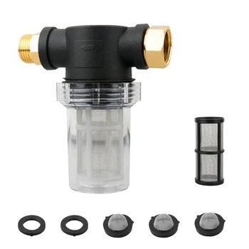 

Garden Hose Filter for Pressure Washer Inlet Water, Inline Filter for Sediment, 40 Mesh Screen, Extra 100 Mesh