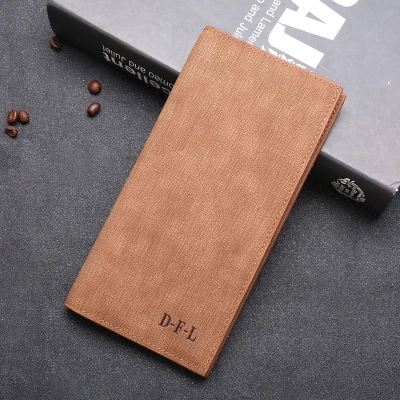 Хаки Wallet men's long male custom wallet couple youth husband Valentine's Day gift DIY free picture photo print customized wallet - Цвет: Хаки