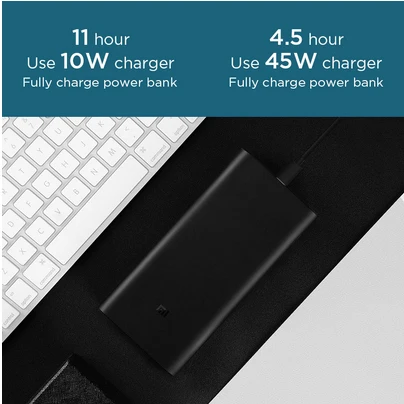 Оригинальный внешний аккумулятор Xiaomi 3 Pro 20000 мАч PLM07ZM USB Type C 45 Вт быстрая зарядка