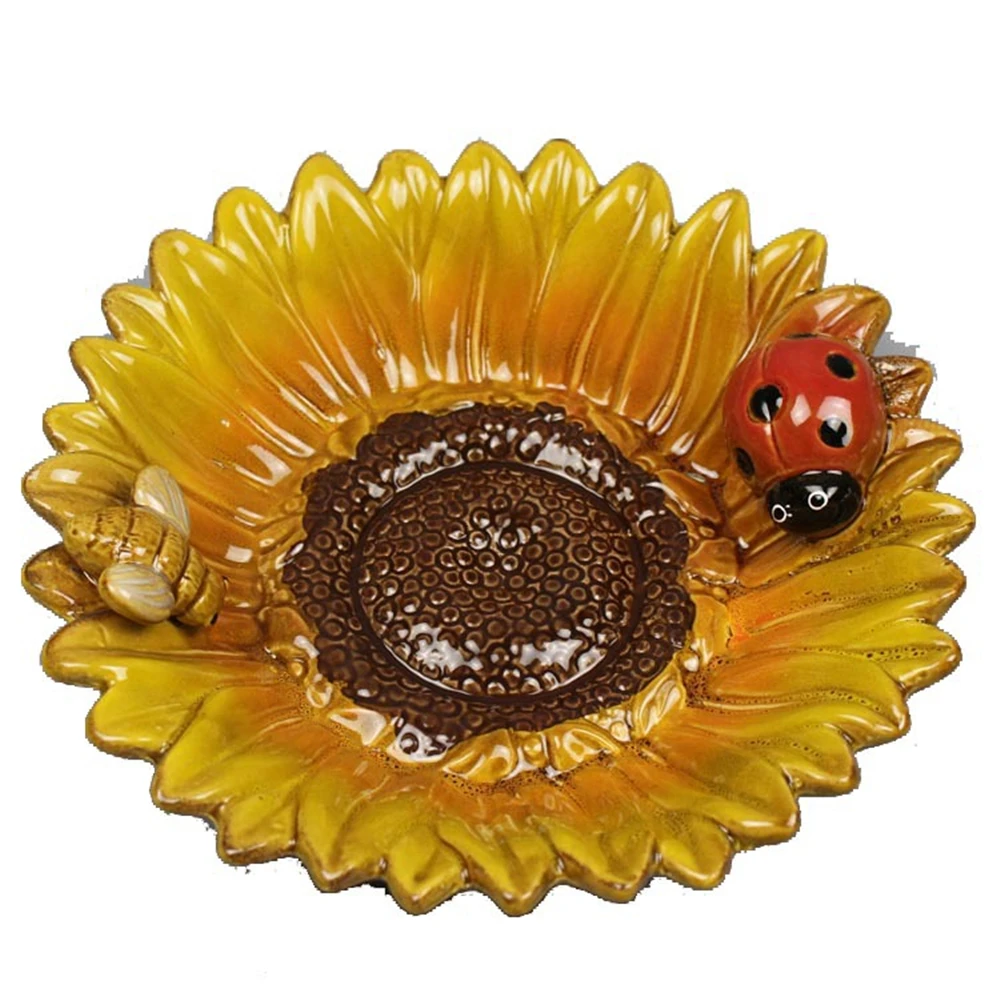 Sunflowers Shaped Ceramic Plate Storage Tray Living Room Desktop Decoration Crafts Soap Box Home Decor Accessories | Дом и сад