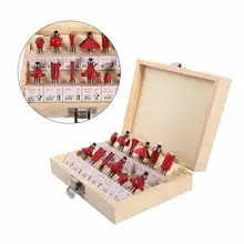 Milling Cutter machine 15pcs/set 1/4''/ 8mm Shank Carbide Router Bit Wood Milling Saw Cutter All Purpose Tungsten Carbide Route carpenter carving slice tools wood cutter machine 15pcs set 8mm diam moulding cutter milling cutter hard alloy handle