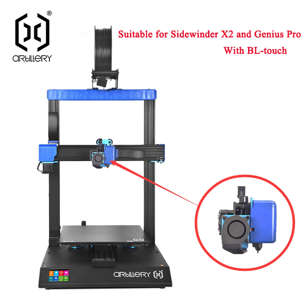 Artilharia Sidewinder x2 e Genius Pro Extrusora Kit Nivelamento Automático Silencioso e Fácil de Instalar Original - Imagem 2