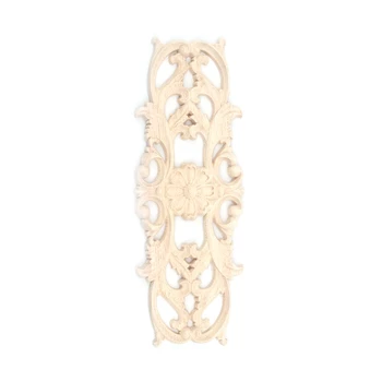 

Rubber Wood Carved Applique Retro Furniture Crafts Decor New(22.5*8cm)