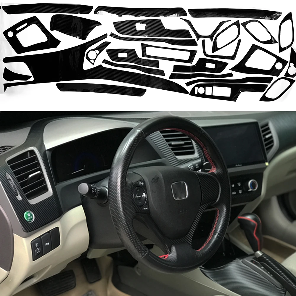 Деколи для салона автомобиля из углеродного волокна обшивка 2012 2013 2014 Honda