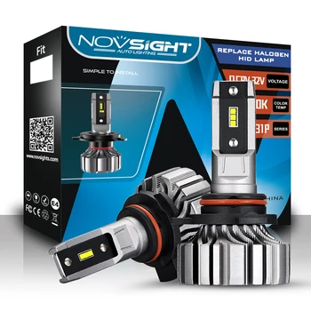 

Novsight Super Bright Car Led Headlight Led 9012 HIR2 Bulb CSP 8000LM 6500K Car Headlight Bulb 50W Min size D40