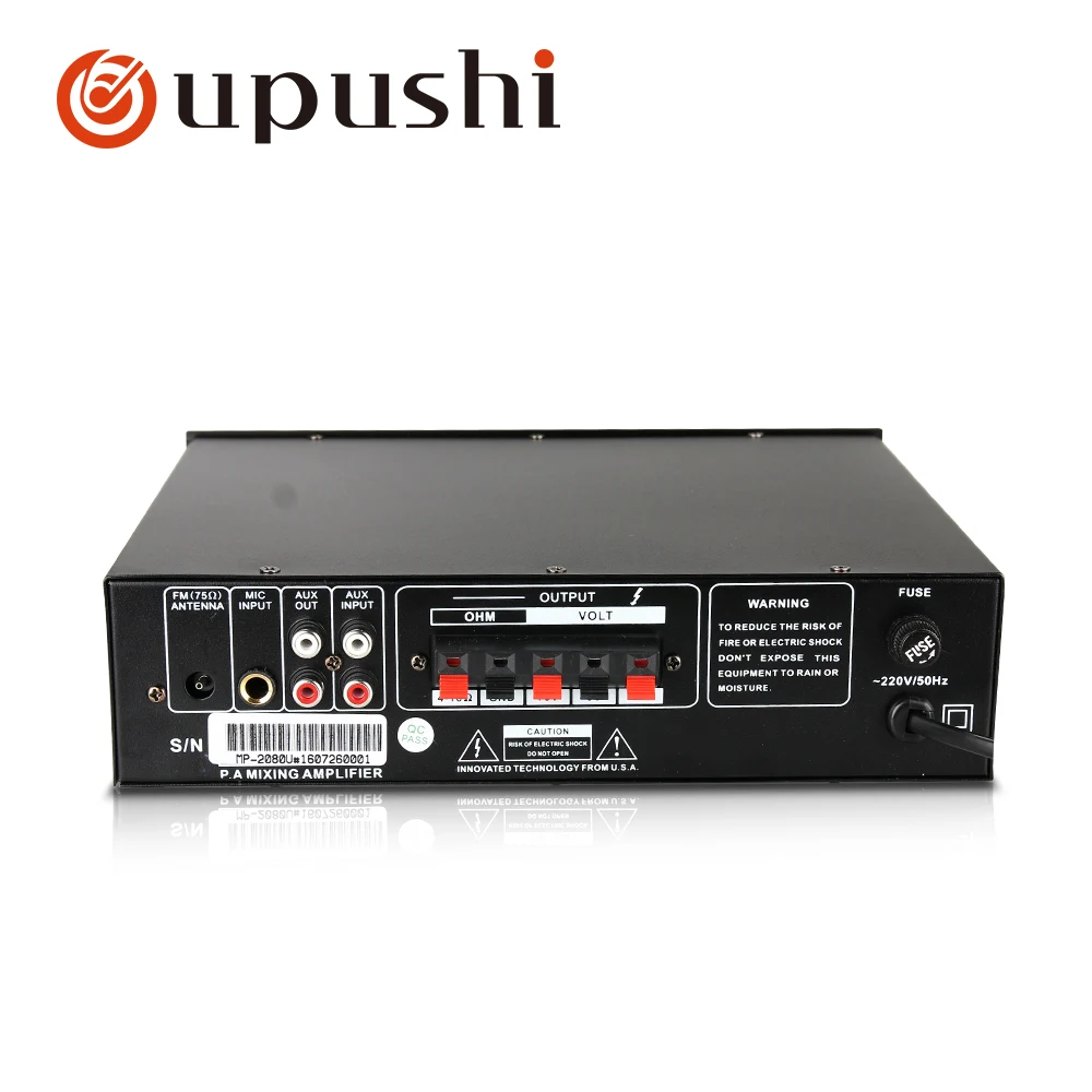Oupushi MP-2080U и CE502 система общественного адреса Bluetooth усилитель мощности и потолочное оборудование для динамиков для дома и магазинов