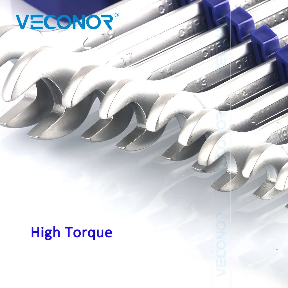 VECONOR 9 pieces combination ratchet wrench set ratcheting key wrench spanner 72 teeth 8, 9, 10, 11, 12, 13, 14, 17, 19mm