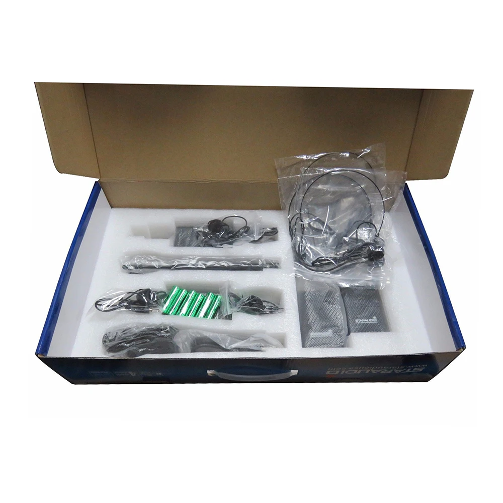 packing of 4ch wireless uhf dj pa mics system microphone