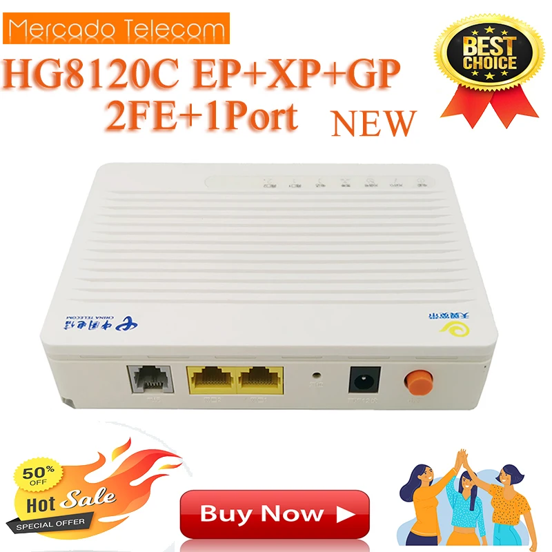 6/10 шт. б/у Восстановленный HW HG8120C новая модель 2FE EPON XPON GPON терминал оптоволокна ONU ONT