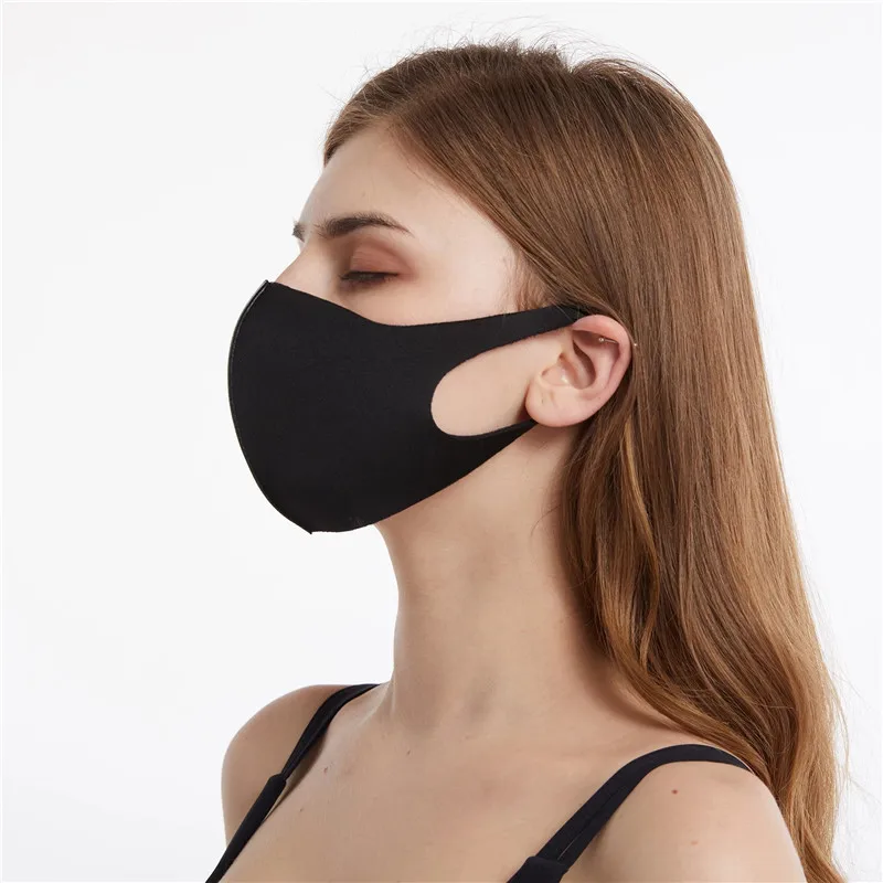 Unisex Solid Color Cotton Face Mask Adult Protection Anti Dust Washable Reusable Mouth Mask Filter Respirator