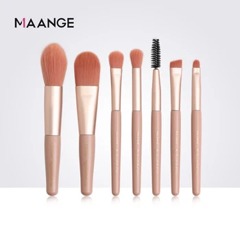 

MAANGE Pro 7Pcs/set Makeup Brushes Set Foundation Powder Eye Shadow Eyeliner Eyelash Eyebrow Blush Facial Makeup Cosmetic Tools