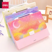 3 шт. Deli папка для документов A4 Органайзер 13 карманов расширяющиеся папки для файлов офисные и школьные принадлежности для классификации