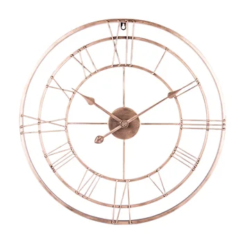 

New 24 Inches 60cm Retro Creative Clock Iron Art Mute Wall Clock Hanging Clock Decor Relogio De Parede Saat Reveil - Gold
