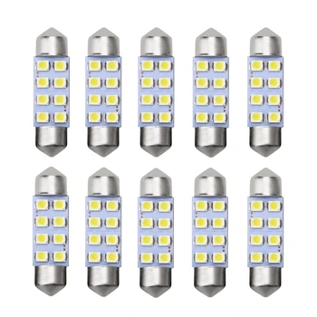 

10pcs/lot 39mm Car Interior Dome LED Bulb 1210 8 smd Reading Lamp Car Door Lights Car Repair Accessories 12V
