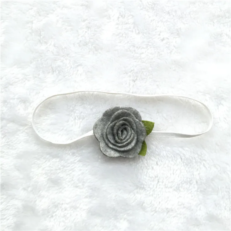 

Europe And America Children Headdress Nonwoven Tape Leaves Volume Rose Elasticity Fine Hair Band Newborns Photographic Prop
