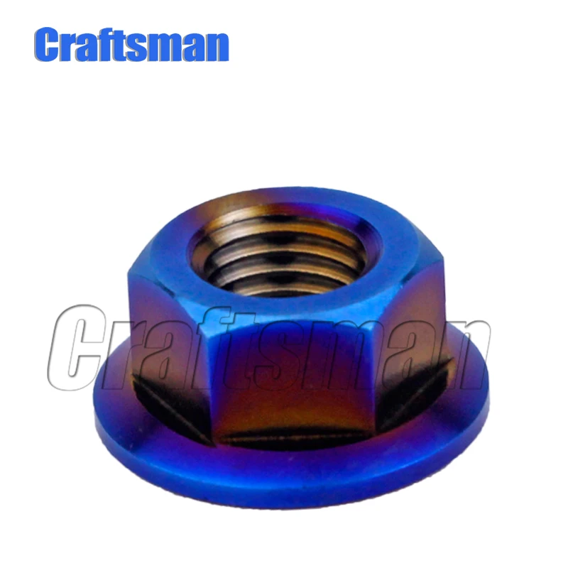 Титановые гайки Craftsman Ti M5 M6 M8 M10 M12 M14 M16 фланцевые болты для мотоцикла