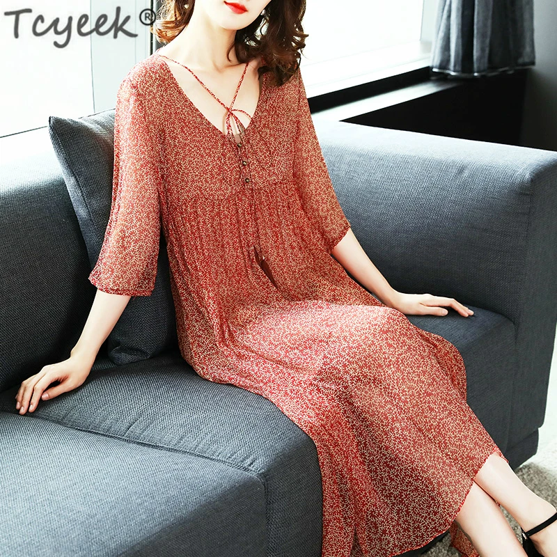 

Party Dress Women Elegant Summer Dress Print Floral Long Dresses Sexy V Neck Beach Dresses Vestidos Verano LWL1523