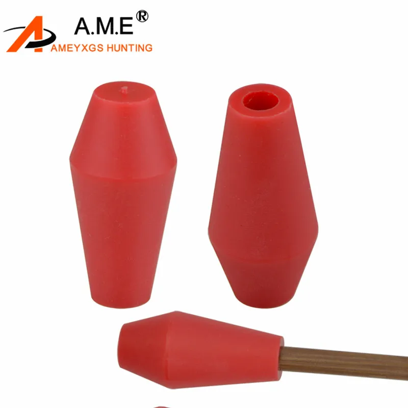 

AMEYXGS 6 pcs Archery Target Broadhead Nylon Arrowhead Practice Shooting Tips Field Point ID 8mm for Bamboo Wood Aluminum Arrow