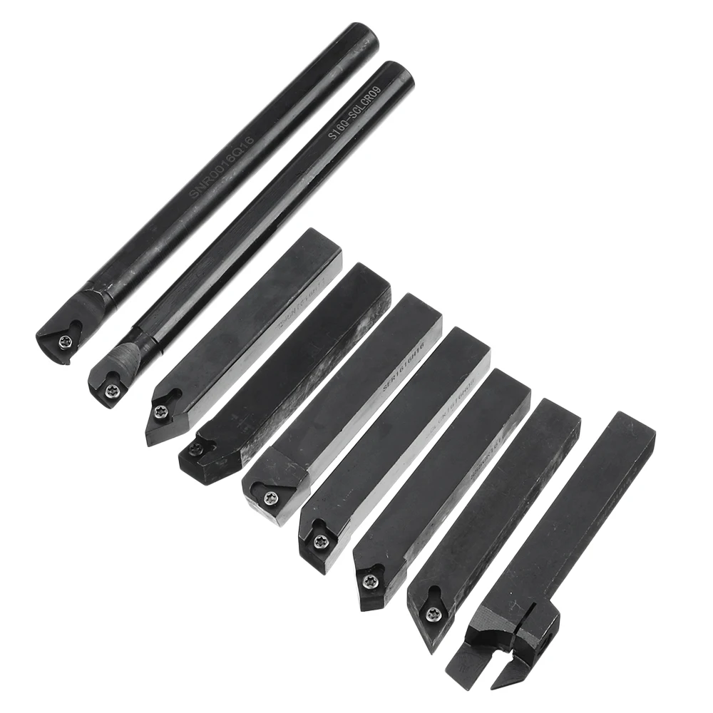 9pcs 16mm Shank Lathe Boring Bar Turning Tool Holder Set With Carbide Inserts CNC Cutting Tool Holder Lathe Machine Tool Set palmgren vise