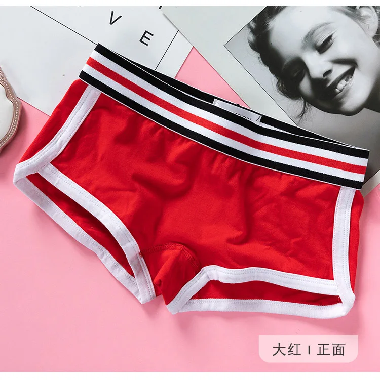 cute underwear 1 /2 women's color shorts tomboy midrise neutral briefs cotton boxer briefs solid shorts lesbian boy shorts high waisted cheeky underwear