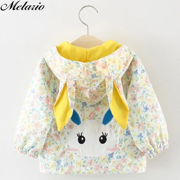 

Melario Baby Girls Coats 2020 New Spring Three Rabbits Cute Baby Clothes Outerwear Infant Cartoon Rabbit Ears Hooded Kids Coat
