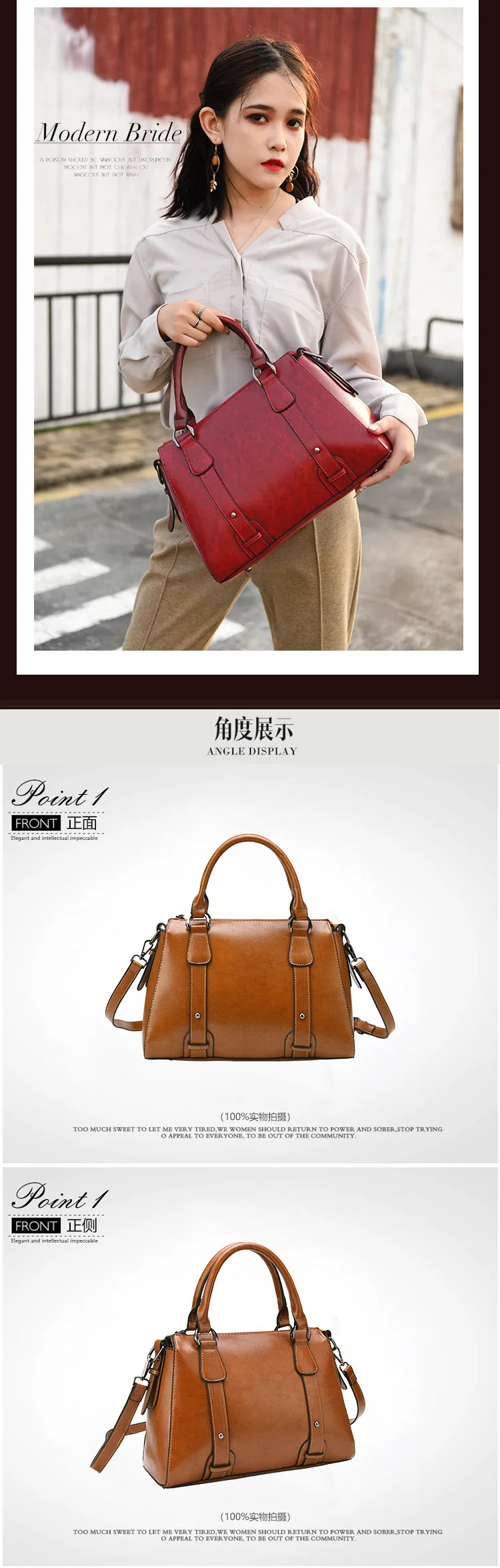 Shoulder Bag Leather Handbags Diagonal Shoulder Bag Ladies Bag Handbag