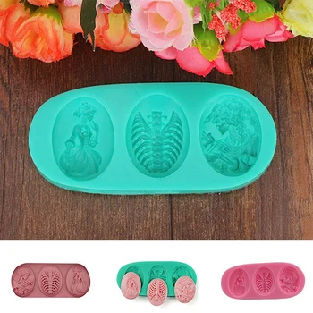 

Halloween Theme Silicone Mold Skull Shape Fondant Cake Decorating Tools DIY Chocolate Candy Baking Mould