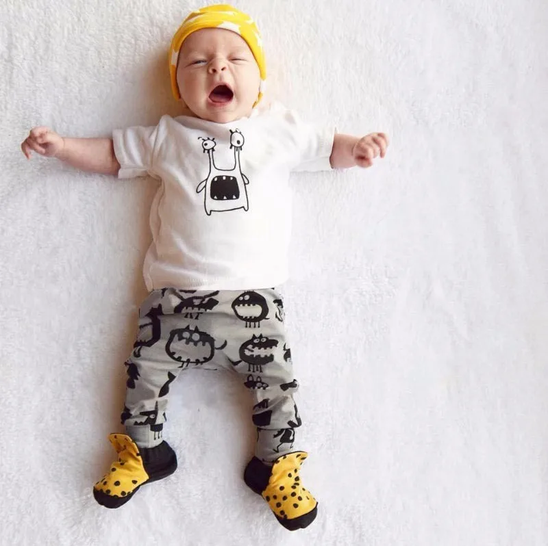 

Europe And America Multi-color Romper Two Piece Set Cool INS Baby Clothes Luxury Gold Color White Boss Baby Elephant Clothes
