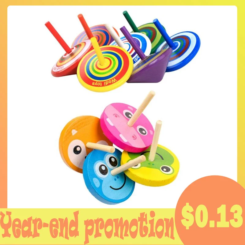 

Kids Wooden Toy Funny Gyro Colorful Beyblade Toy Spinning Top with 8 Drawing Cards Classic Beyblade burst Toy for Kids Children