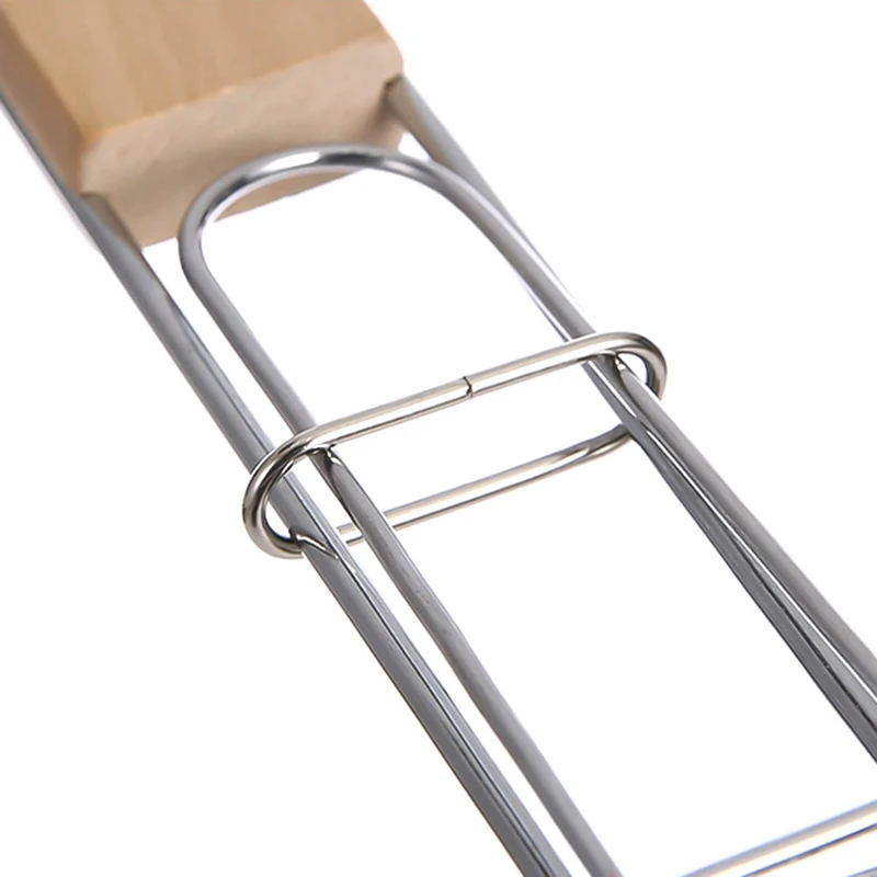 Portable BBQ Grilling Basket Stainless Steel Nonstick Barbecue Grill Basket Tools Grill Mesh for Fish Hamburger