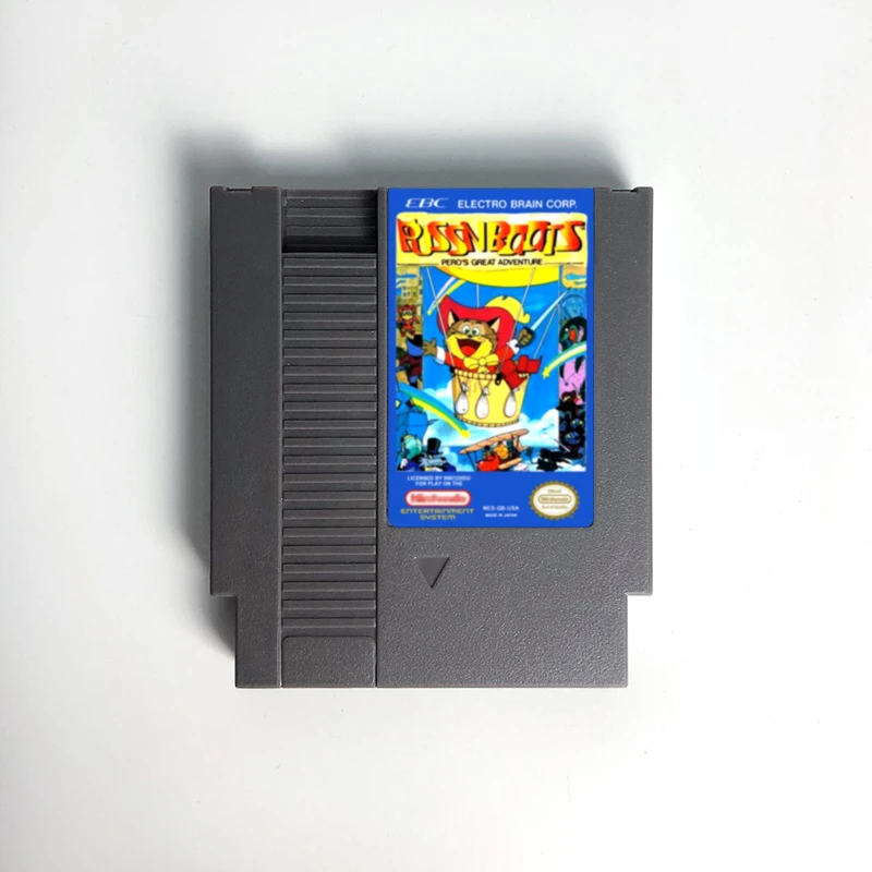 Puss n Boots Pero's Great Adventure Game Cartridge For NES Console 72 Pins
