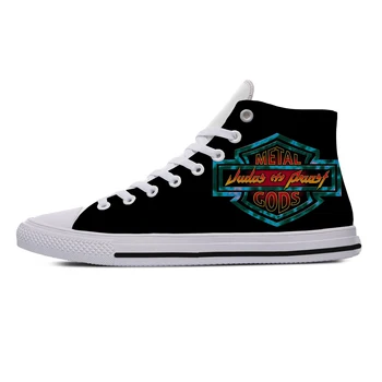 

Judas Priest Heavy Metal Band Icon Mens Womens Designer Leisure Sneakers Men Casual Canvas Shoes Off White